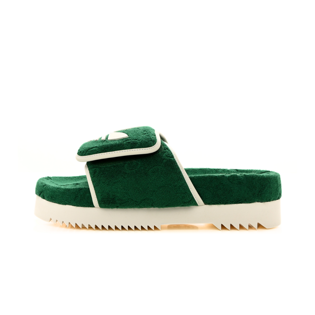 adidas x Gucci GG Platform Sandal Green